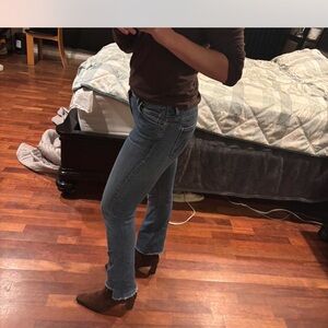 MOTHER Straight Leg Blue Jeans